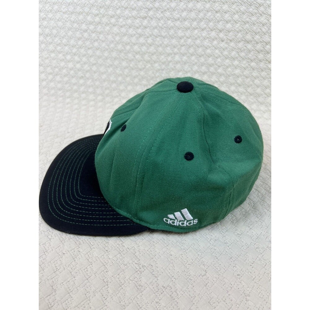 Boston Celtics Baseball Hat Adidas Flatbrim Flex Fit Climalite On Court | S/M - Picture 2 of 11